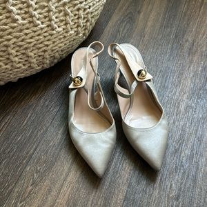 Giorgio Armani Silver Pointed Heels